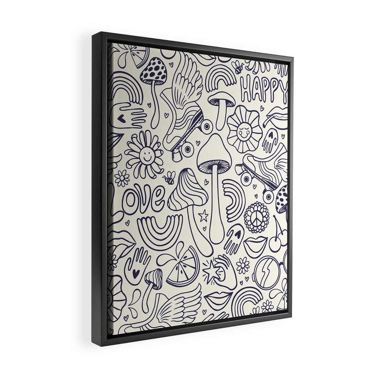 Love Happy Framed Canvas Print Gallery Image 2