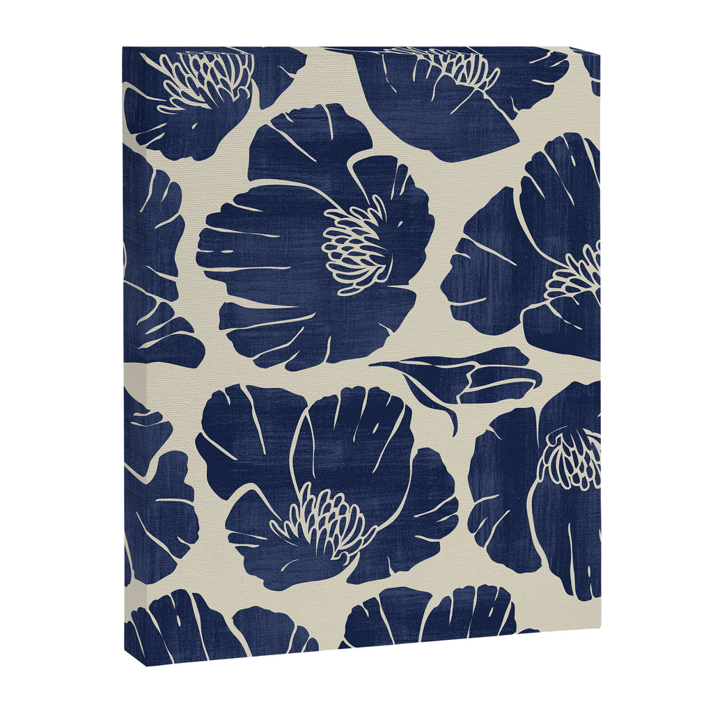 Poppies Indigo Canvas Print Gallery Image 6