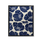 Poppies Indigo Framed Canvas Print Gallery Image 6
