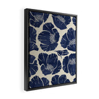 Poppies Indigo Framed Canvas Print Gallery Image 2