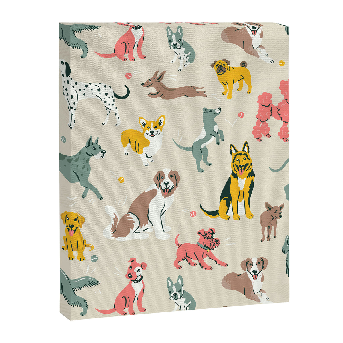 Silly Dog Friends Canvas Print Gallery Image 6