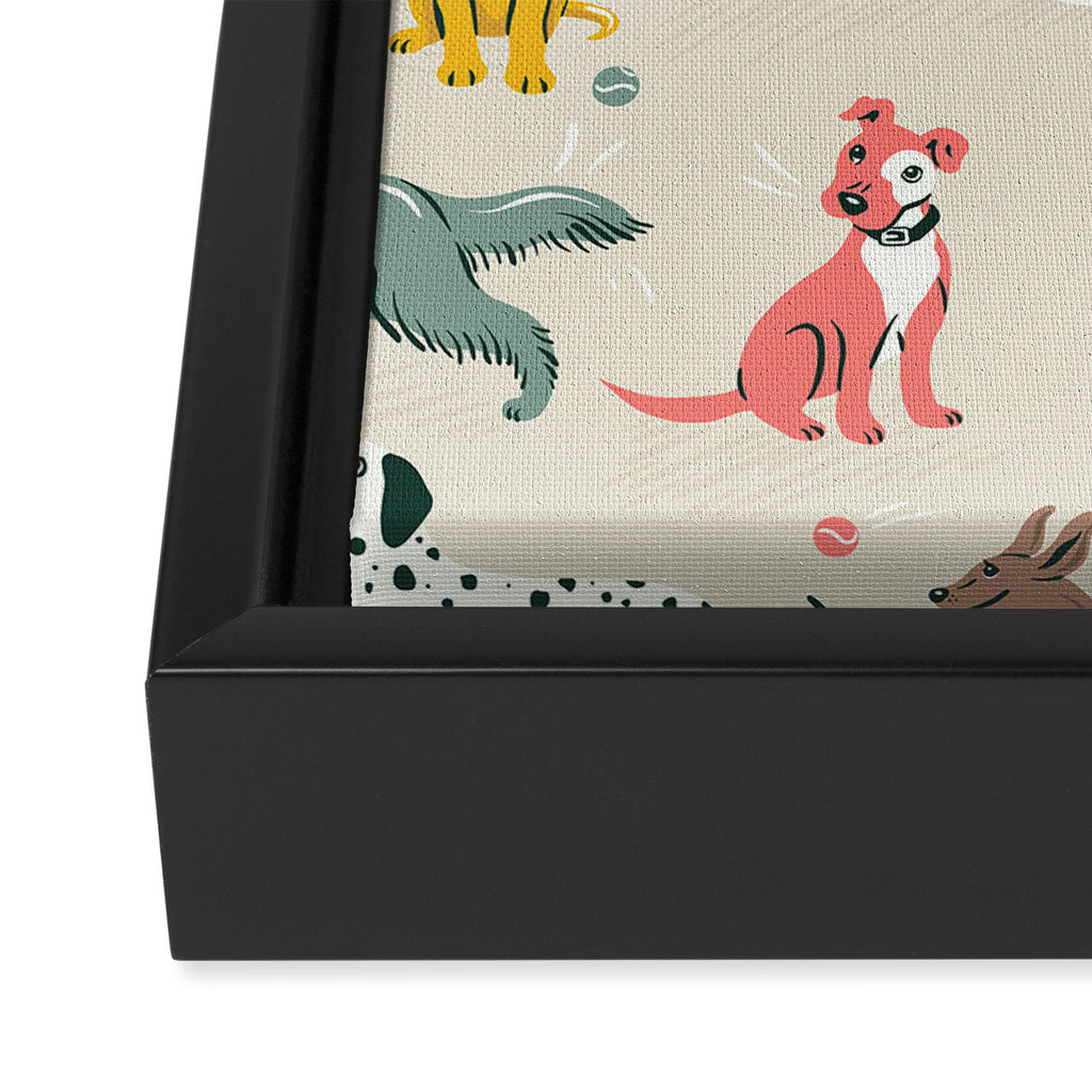 Silly Dog Friends Framed Canvas Print Gallery Image 3