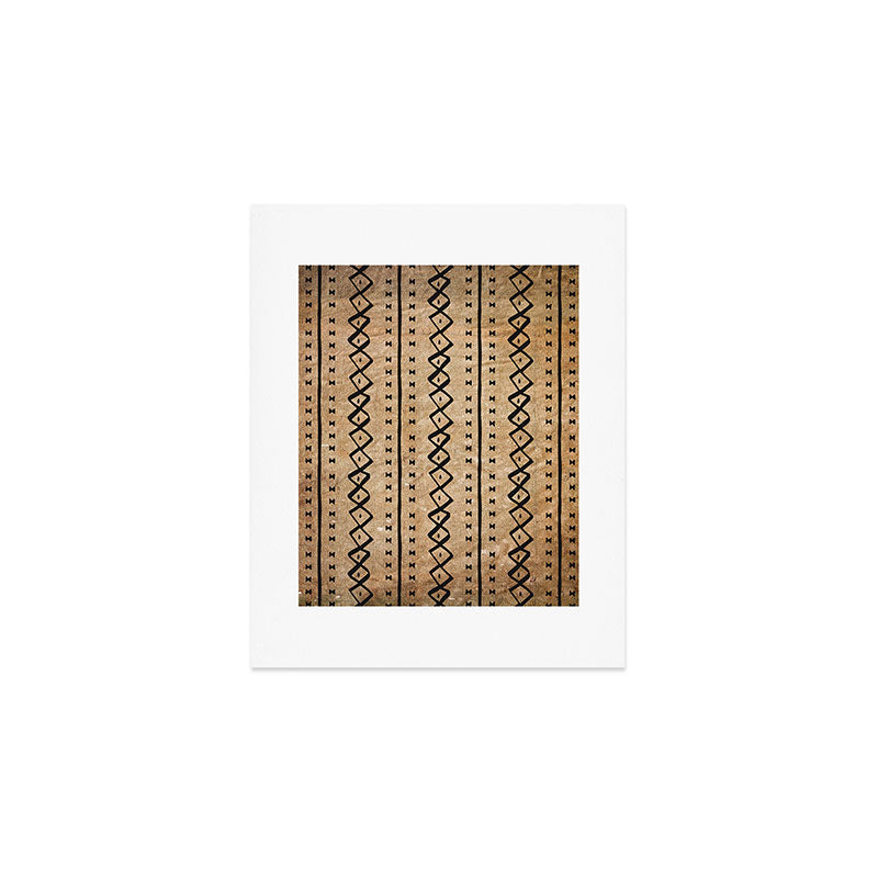 Black and Brown Texture Mud Cloth Pattern  Art Print Gallery Image 1