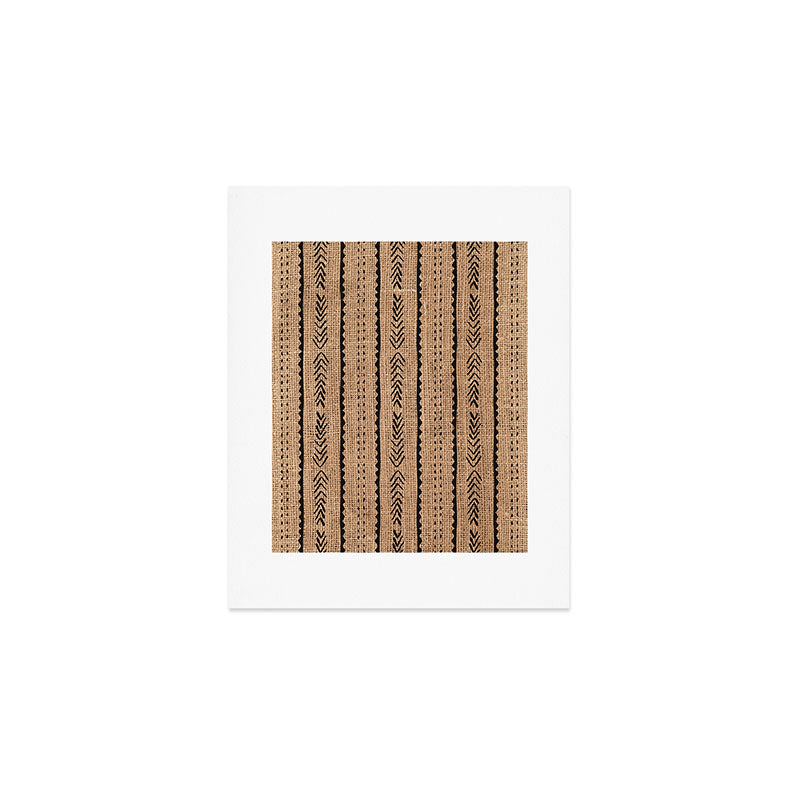 Burlap Mud Cloth Pattern  Art Print Gallery Image 1
