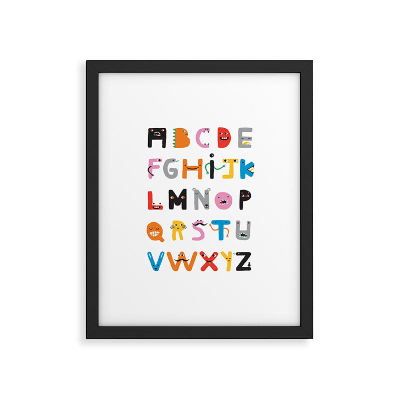 ABC The Monster Alphabet Framed Art Print