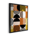 abstract checker lines modern Framed Canvas Print Gallery Image 2