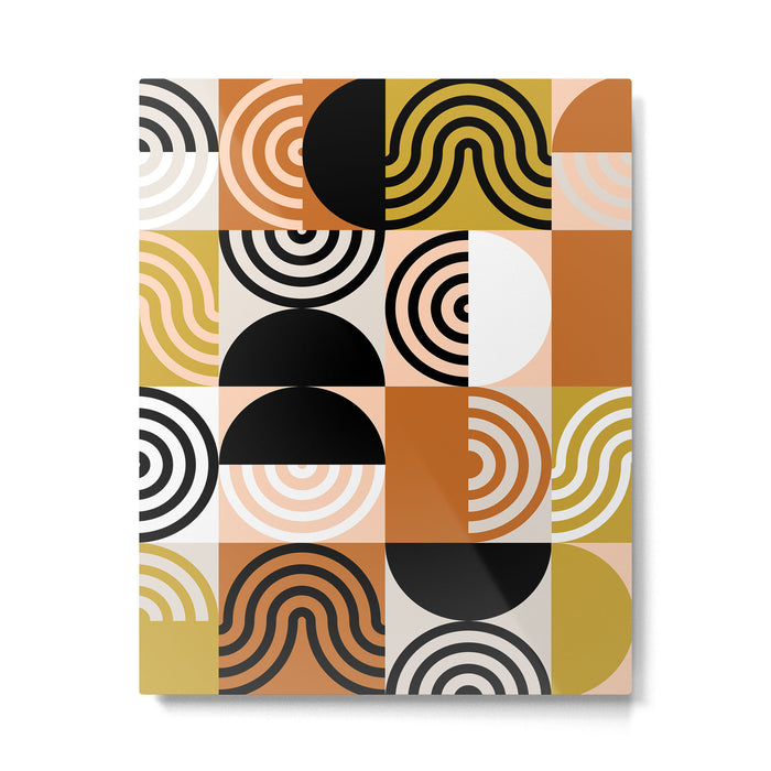 abstract checker lines modern Metal Print Gallery Image 1