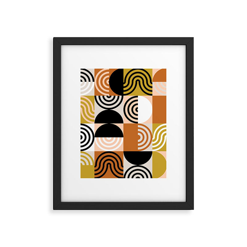 abstract checker lines modern Framed Art Print Gallery Image 6