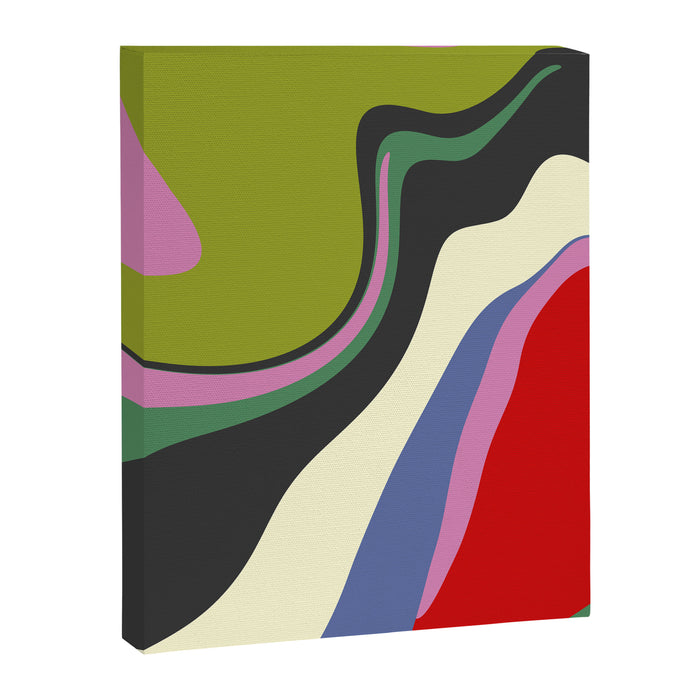  abstract fluid retro swirl 2 Canvas Print Gallery Image 1