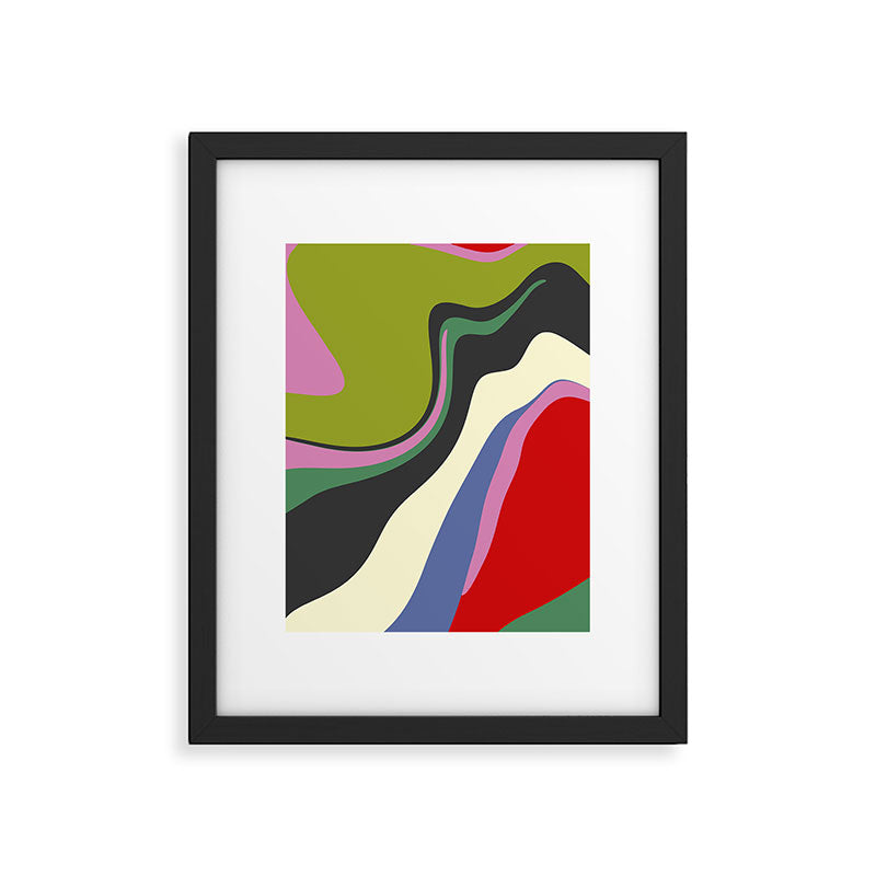  abstract fluid retro swirl 2 Framed Art Print Gallery Image 6