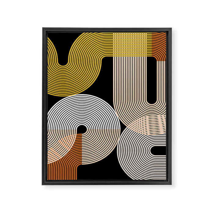 abstract geoemtric lines 3 Framed Canvas Print Gallery Image 1