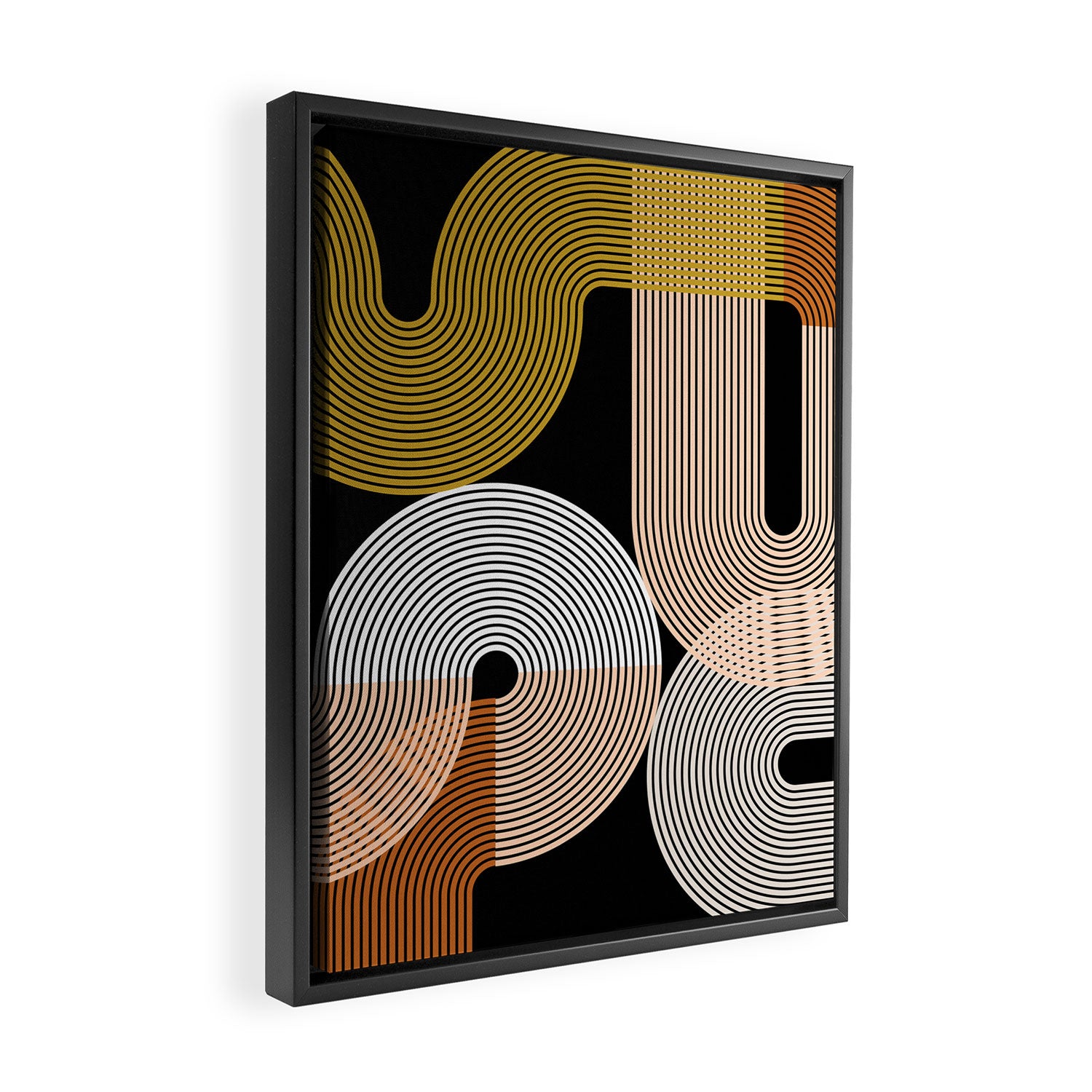 abstract geoemtric lines 3 Framed Canvas Print Gallery Image 2