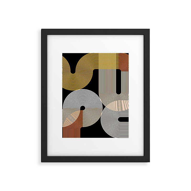 abstract geoemtric lines 3 Framed Art Print Gallery Image 6