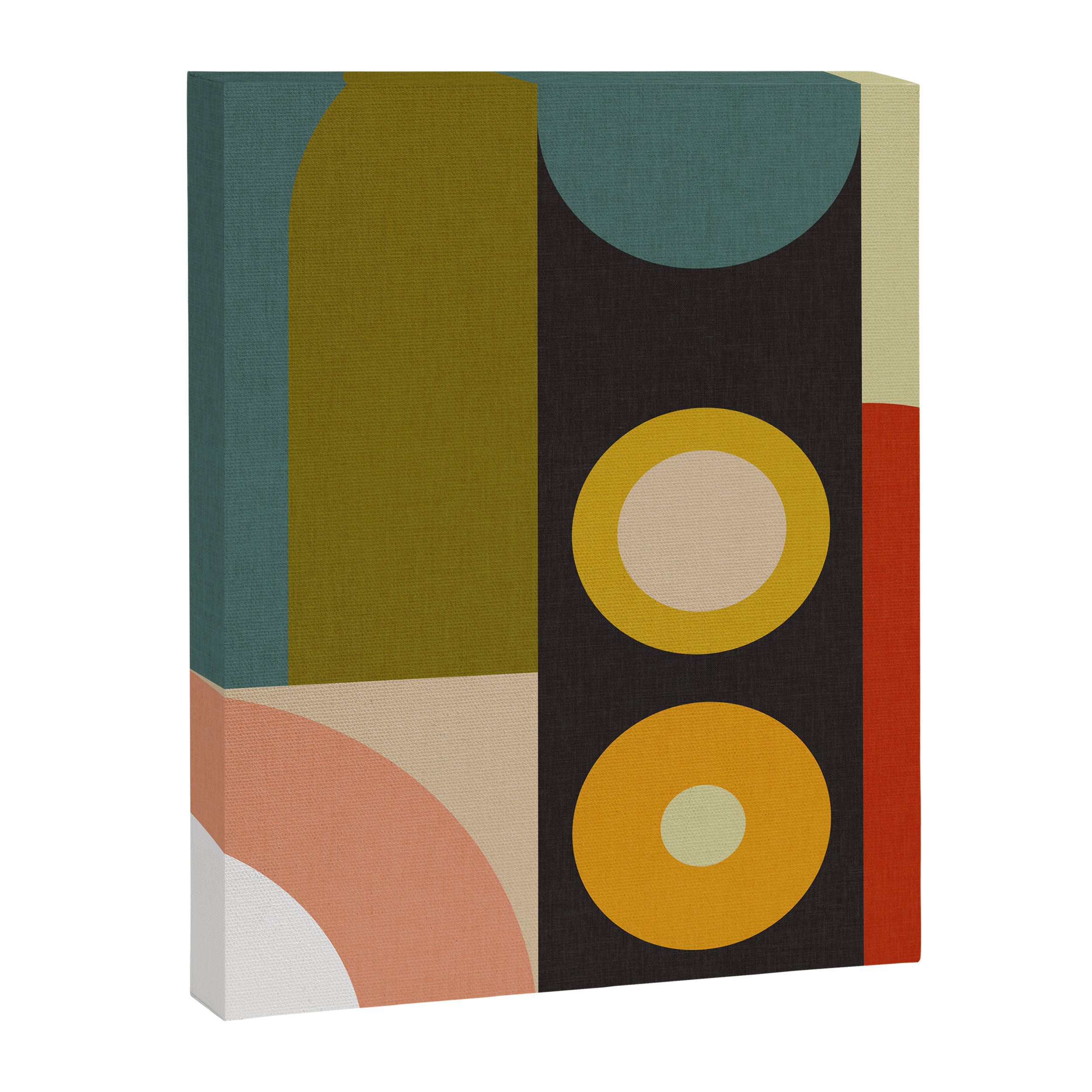 abstract geometric retro shapes II Canvas Print Gallery Image 8