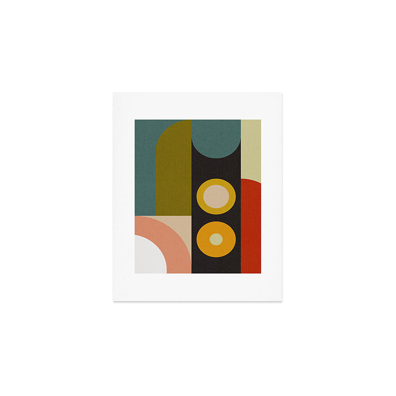 abstract geometric retro shapes II Art Print Gallery Image 1