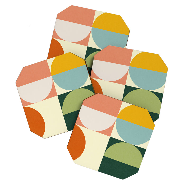 Abstract geometry checker 2 Coaster Gallery Image 1