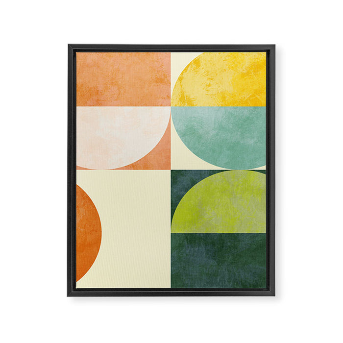 Abstract geometry checker 2 Framed Canvas Print Gallery Image 1