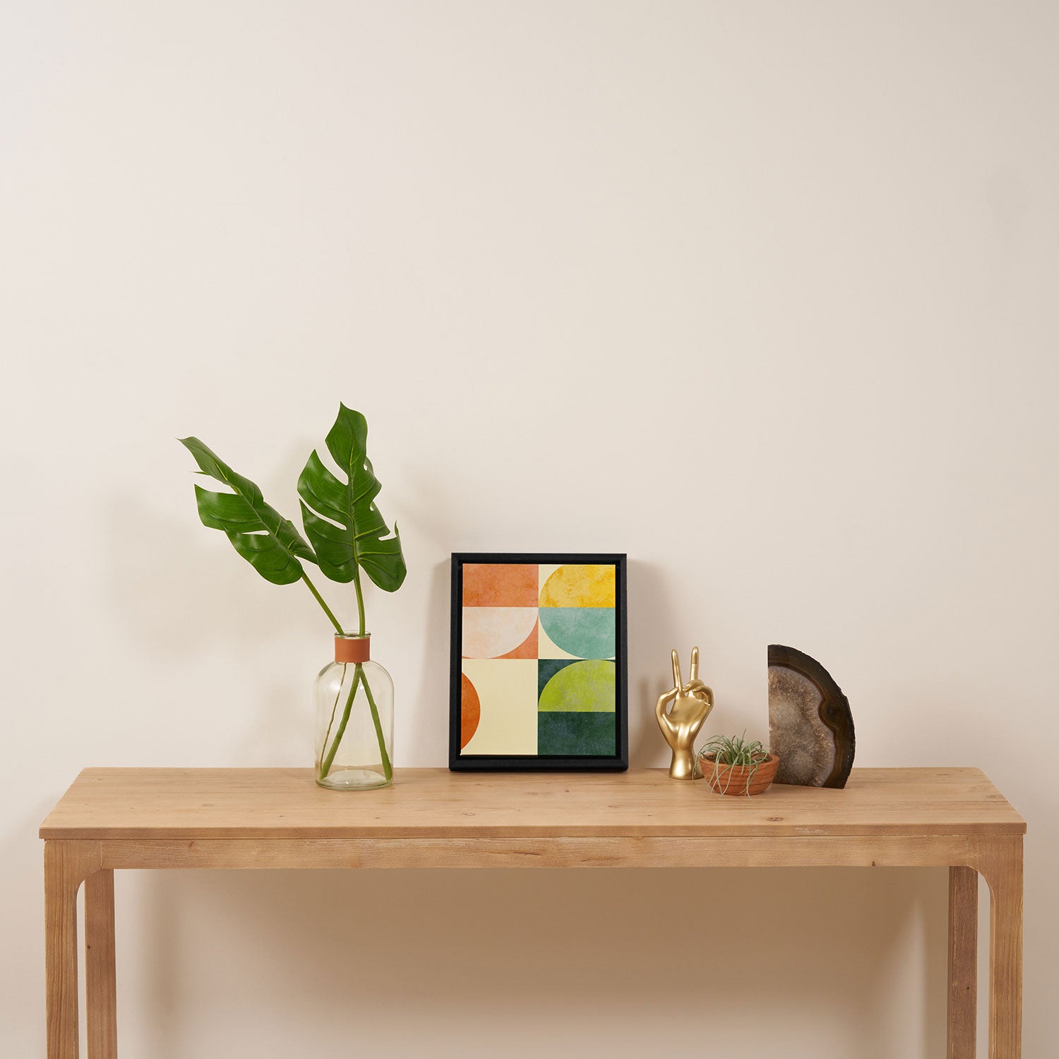 Abstract geometry checker 2 Framed Canvas Print Gallery Image 4