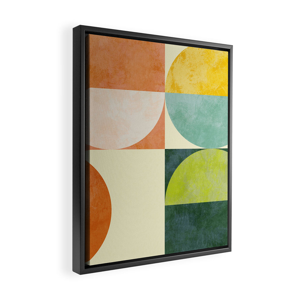 Abstract geometry checker 2 Framed Canvas Print Gallery Image 2