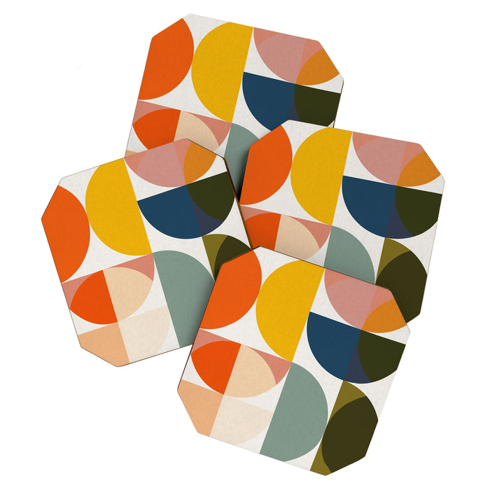 abstract geometry color 4 Coaster Gallery Image 1