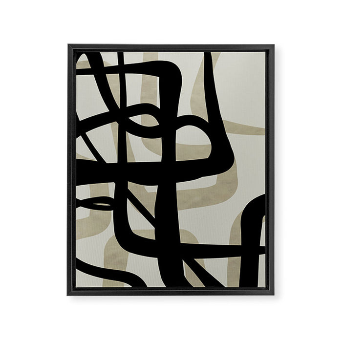 abstract line art Framed Canvas Print Gallery Image 1