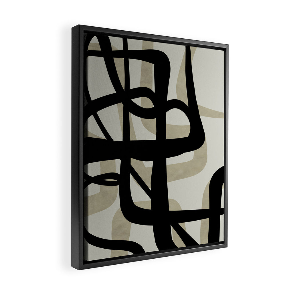 abstract line art Framed Canvas Print Gallery Image 2