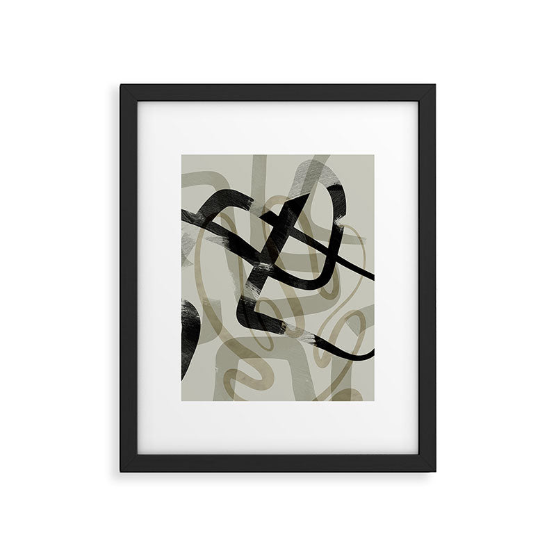 abstract line art III Framed Art Print Gallery Image 5