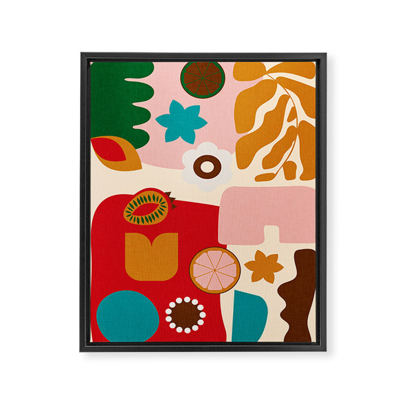 abstract maximalist shapes organic 2 Framed Canvas Print Gallery Image 6