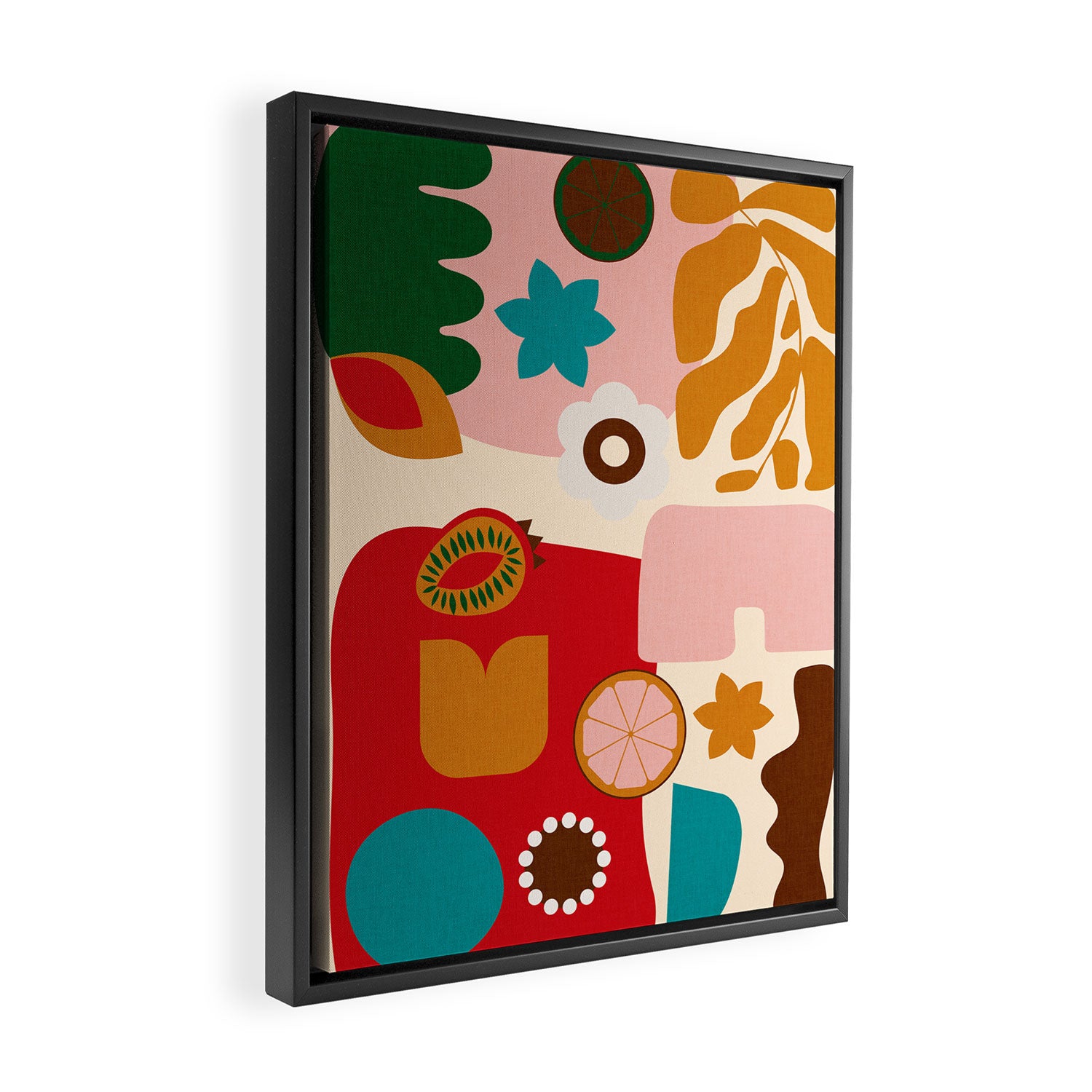 abstract maximalist shapes organic 2 Framed Canvas Print Gallery Image 2