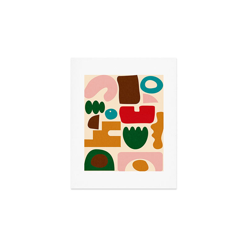 abstract maximalist shapes organic Art Print Gallery Image 1