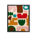abstract maximalist shapes organic Framed Canvas Print Gallery Image 6