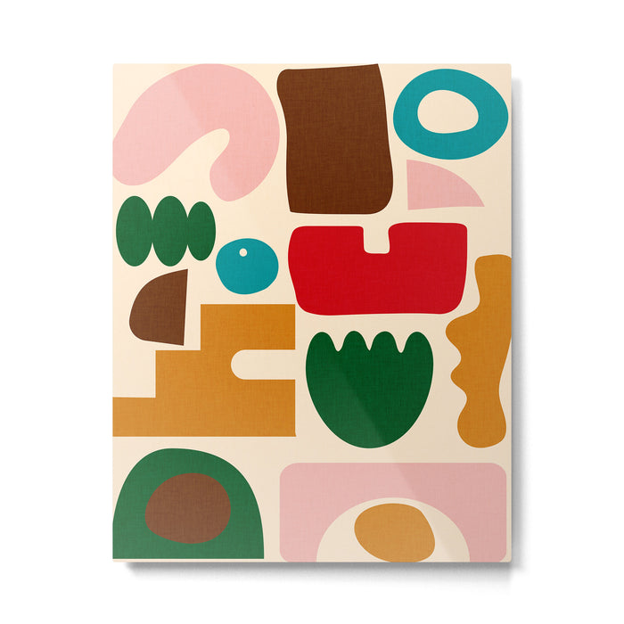 abstract maximalist shapes organic Metal Print Gallery Image 1
