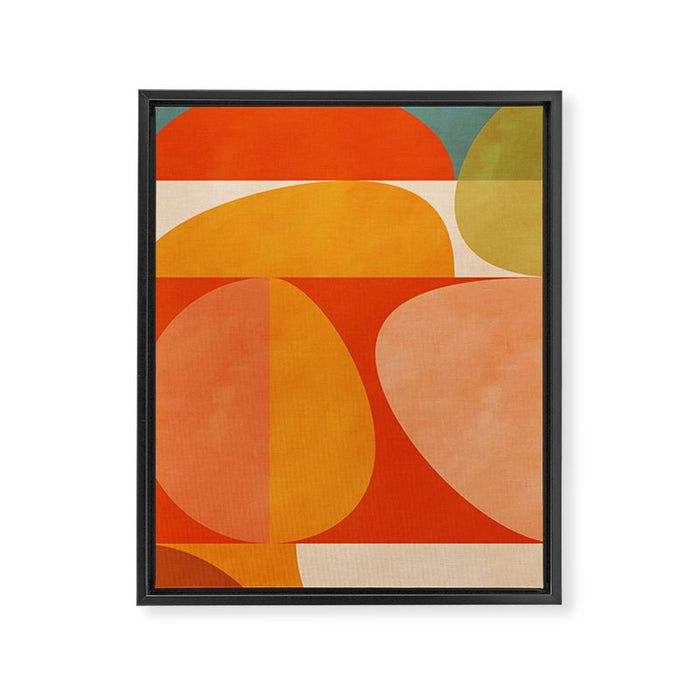 abstract mid century modern Framed Canvas Print Gallery Image 1