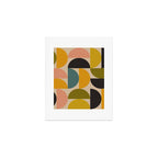 abstract mid mod half circles Art Print Gallery Image 1
