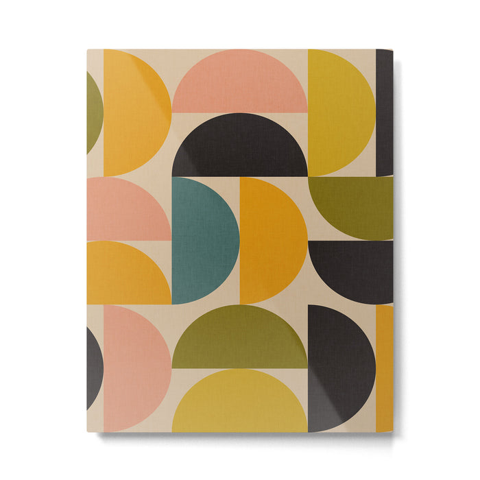 abstract mid mod half circles Metal Print Gallery Image 1