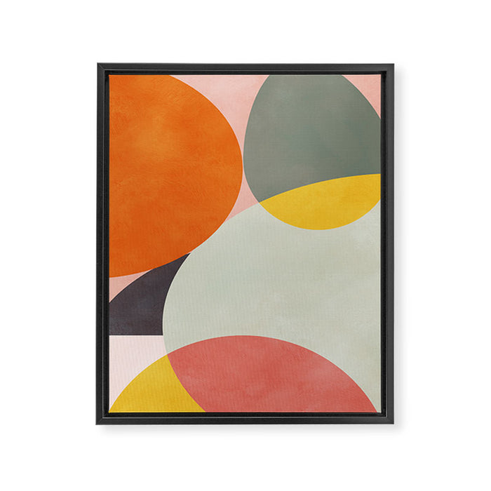 abstract mid mod organic shapes Framed Canvas Print Gallery Image 1