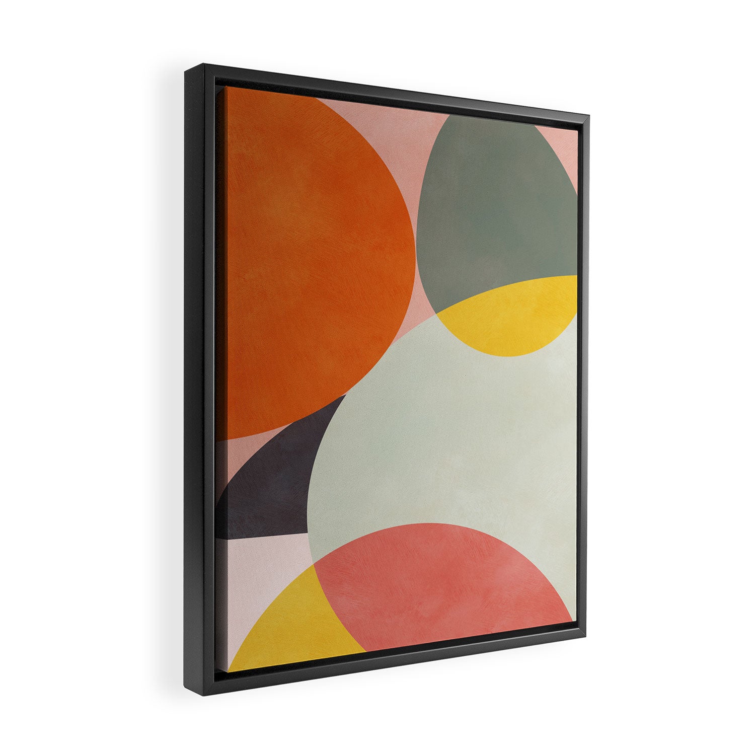 abstract mid mod organic shapes Framed Canvas Print Gallery Image 2