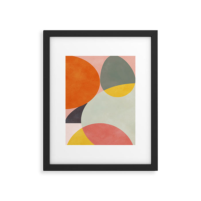 abstract mid mod organic shapes Framed Art Print Gallery Image 1