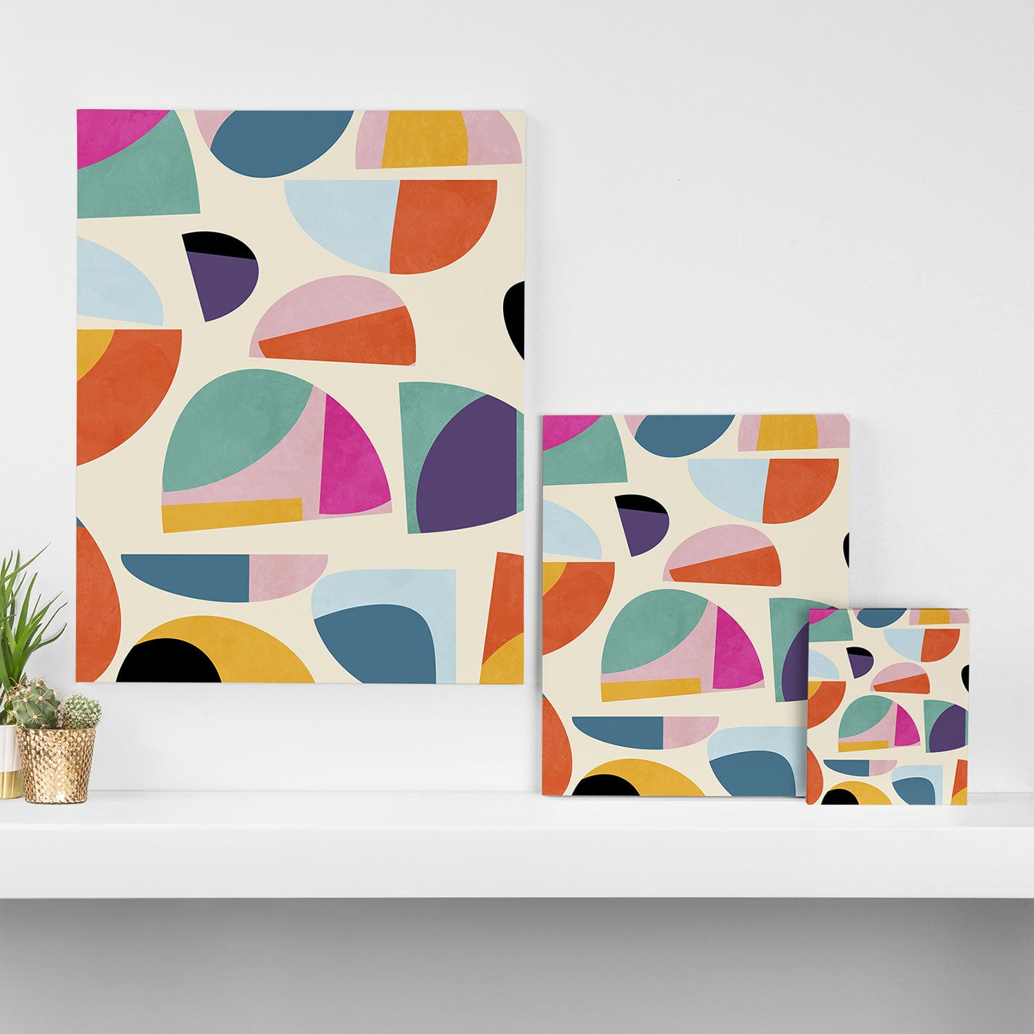 abstract modern mid century Canvas Print Gallery Image 3