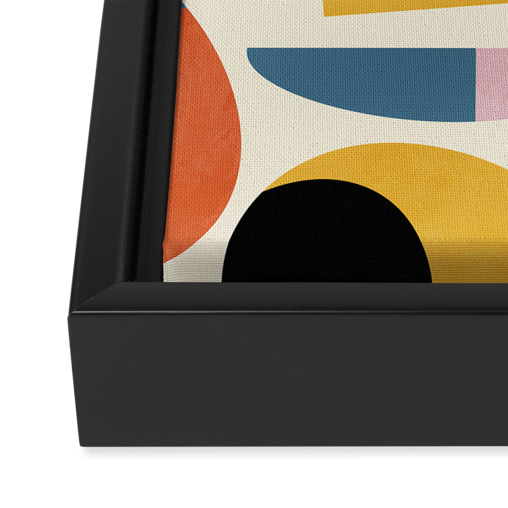 abstract modern mid century Framed Canvas Print Gallery Image 3