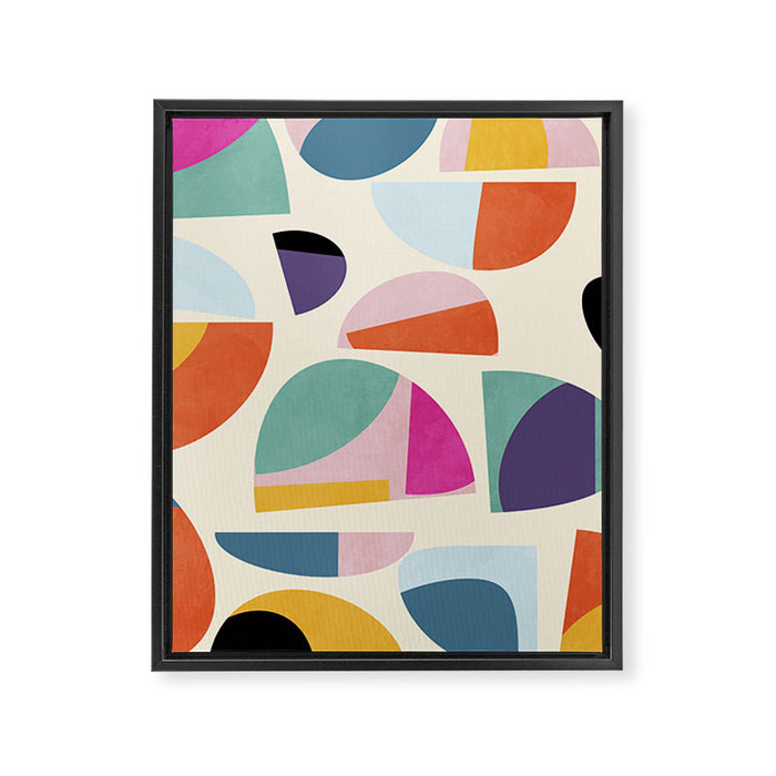 abstract modern mid century Framed Canvas Print Gallery Image 1