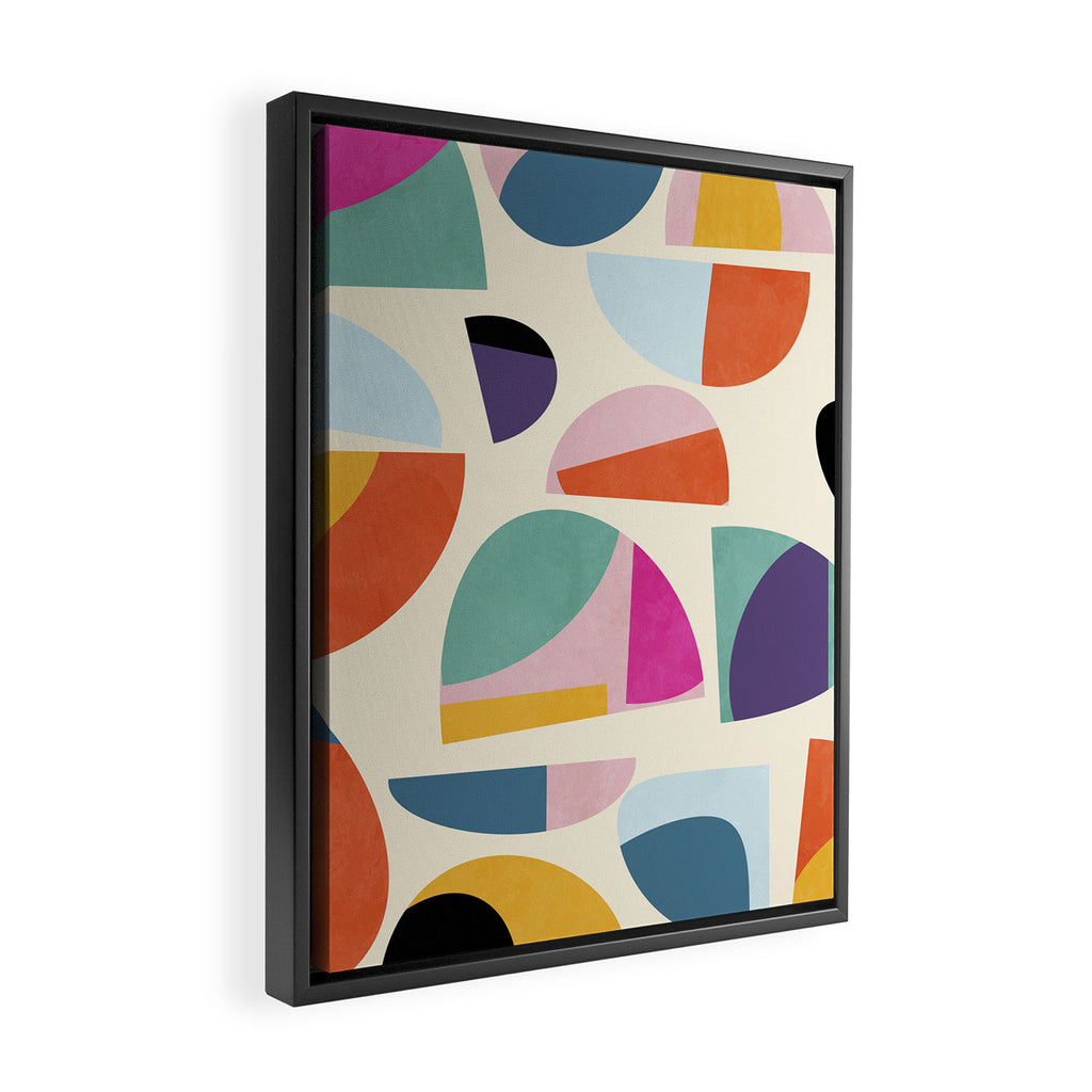 abstract modern mid century Framed Canvas Print Gallery Image 2
