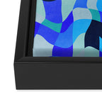 abstract ocean blue 4 Framed Canvas Print Gallery Image 3