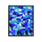 abstract ocean blue 4 Framed Canvas Print Gallery Image 8