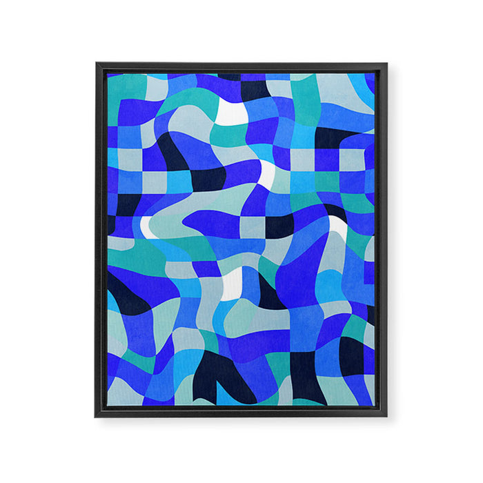 abstract ocean blue 4 Framed Canvas Print Gallery Image 1