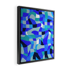 abstract ocean blue 4 Framed Canvas Print Gallery Image 2