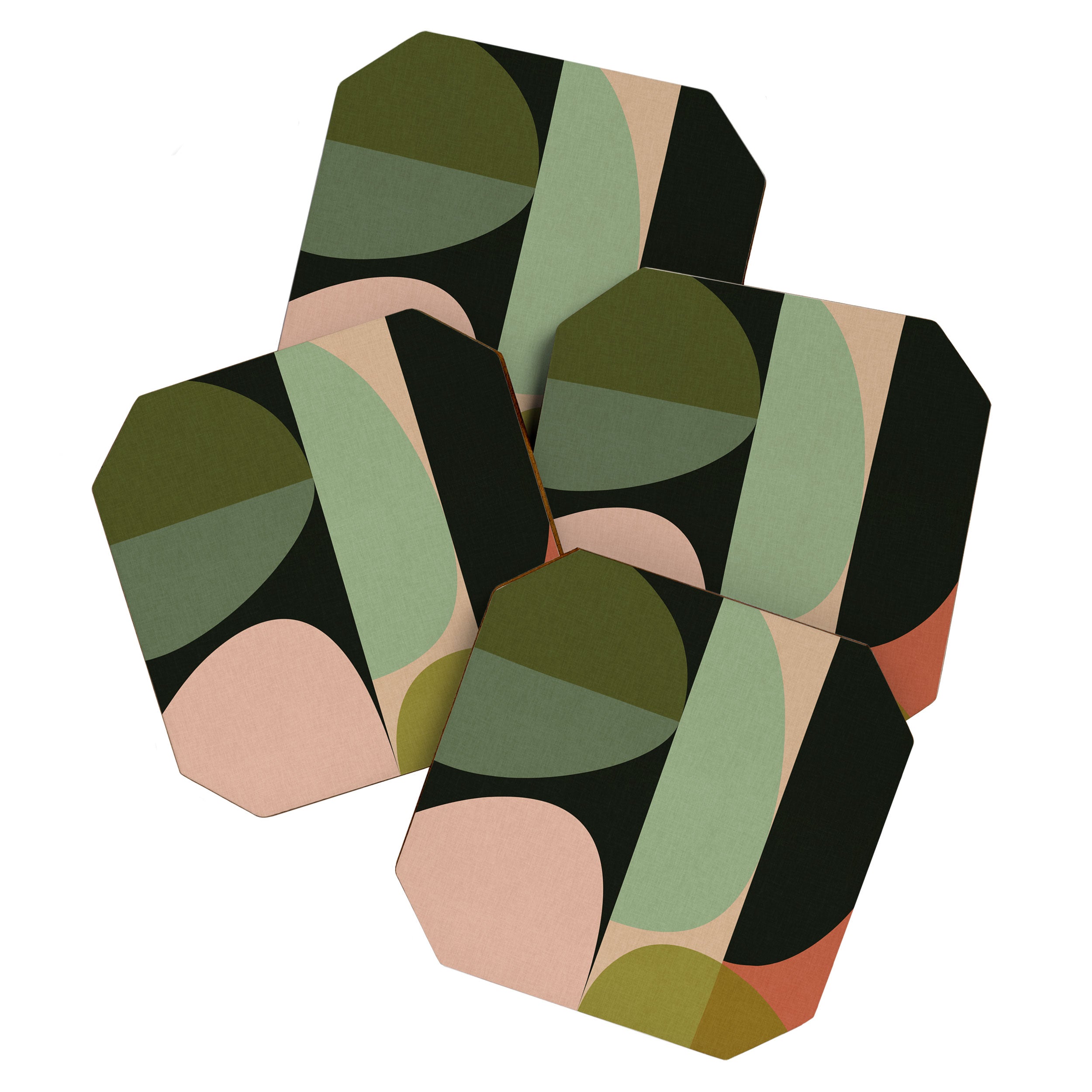 abstract organic geometry Coaster Gallery Image 1