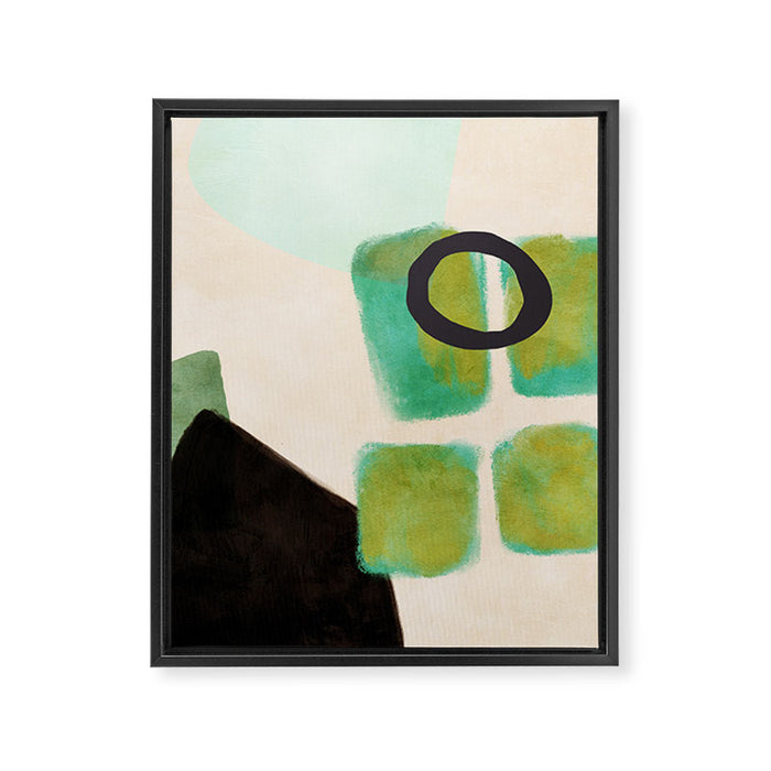 abstract organic shape pastel summer 1 Framed Canvas Print Gallery Image 1