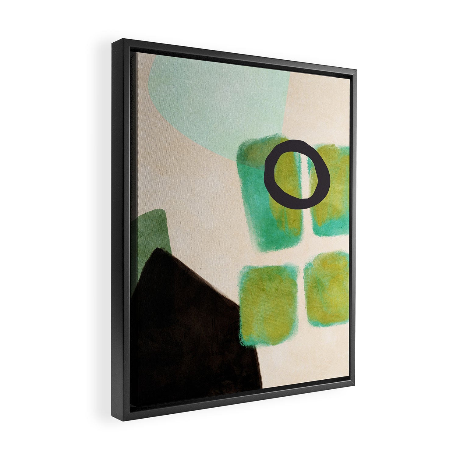 abstract organic shape pastel summer 1 Framed Canvas Print Gallery Image 2