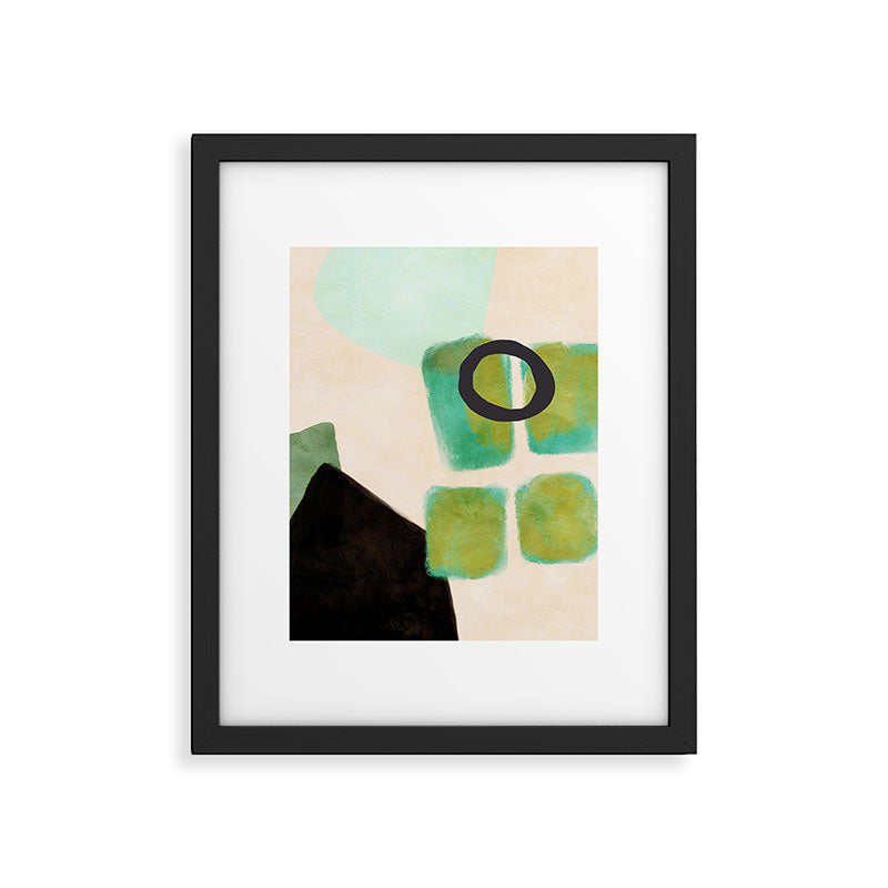 abstract organic shape pastel summer 1 Framed Art Print Gallery Image 6